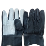 Guante de carnaza corto mixto