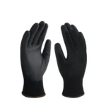 Guante de poliester y poliuretano en palma color negro